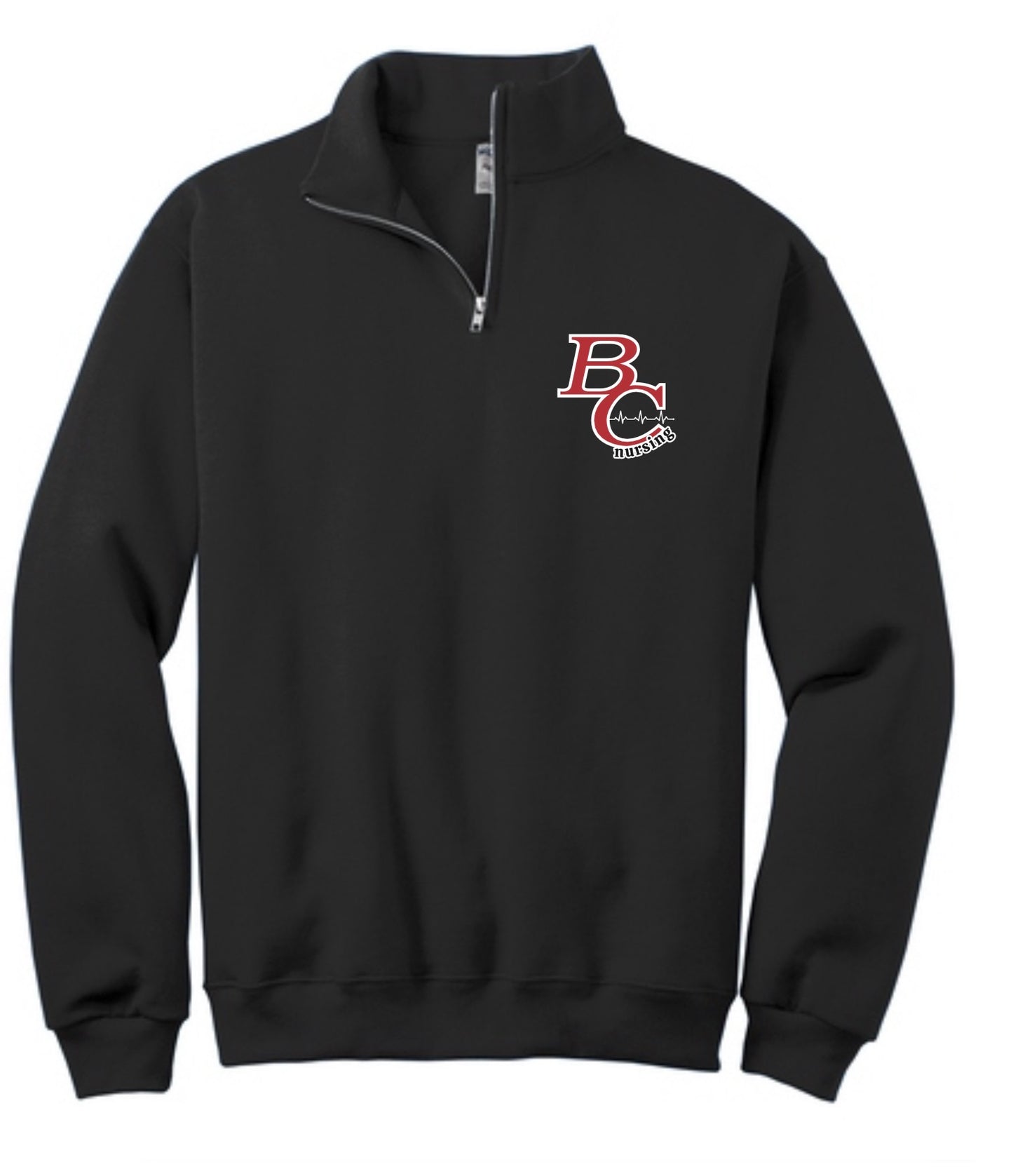 Sport Grey 1/4 Zip Crewneck BC Nursing EMB LOGO 3