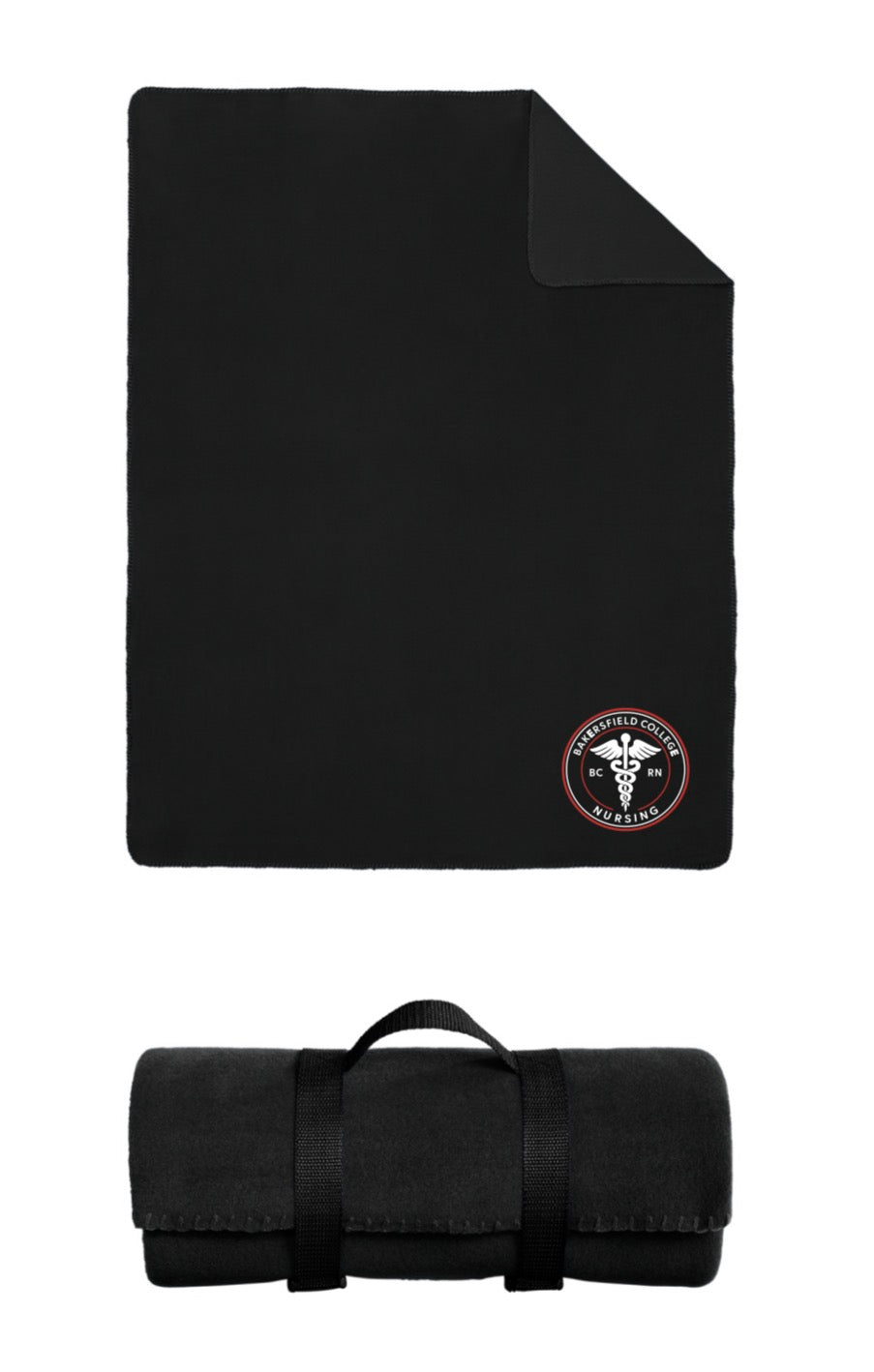 Blanket with carrying strap with buckles w/EMB Logo 3