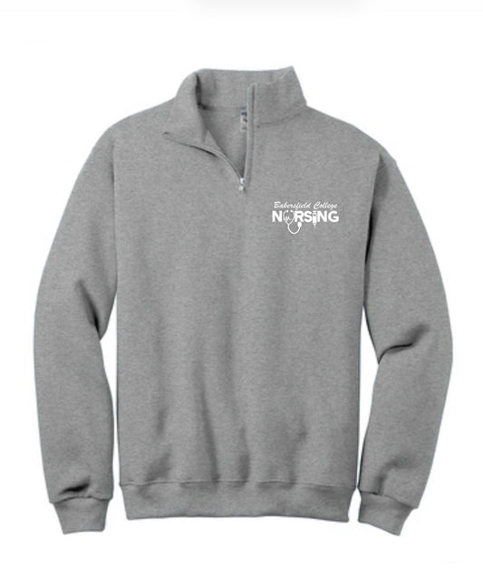Sport Grey 1/4 Zip Crewneck BC Nursing EMB LOGO 2