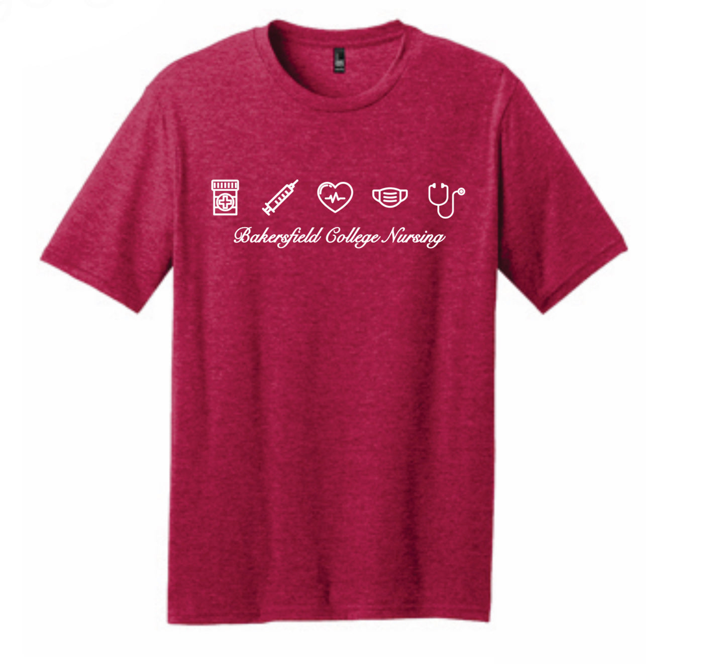 BC HEATHER RED TSHIRT LOGO 3