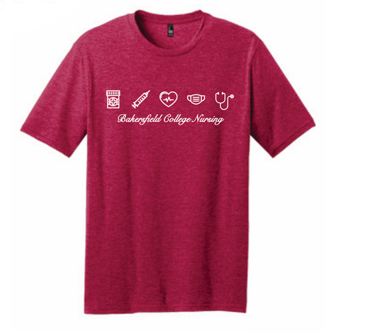 BC HEATHER RED TSHIRT LOGO 3