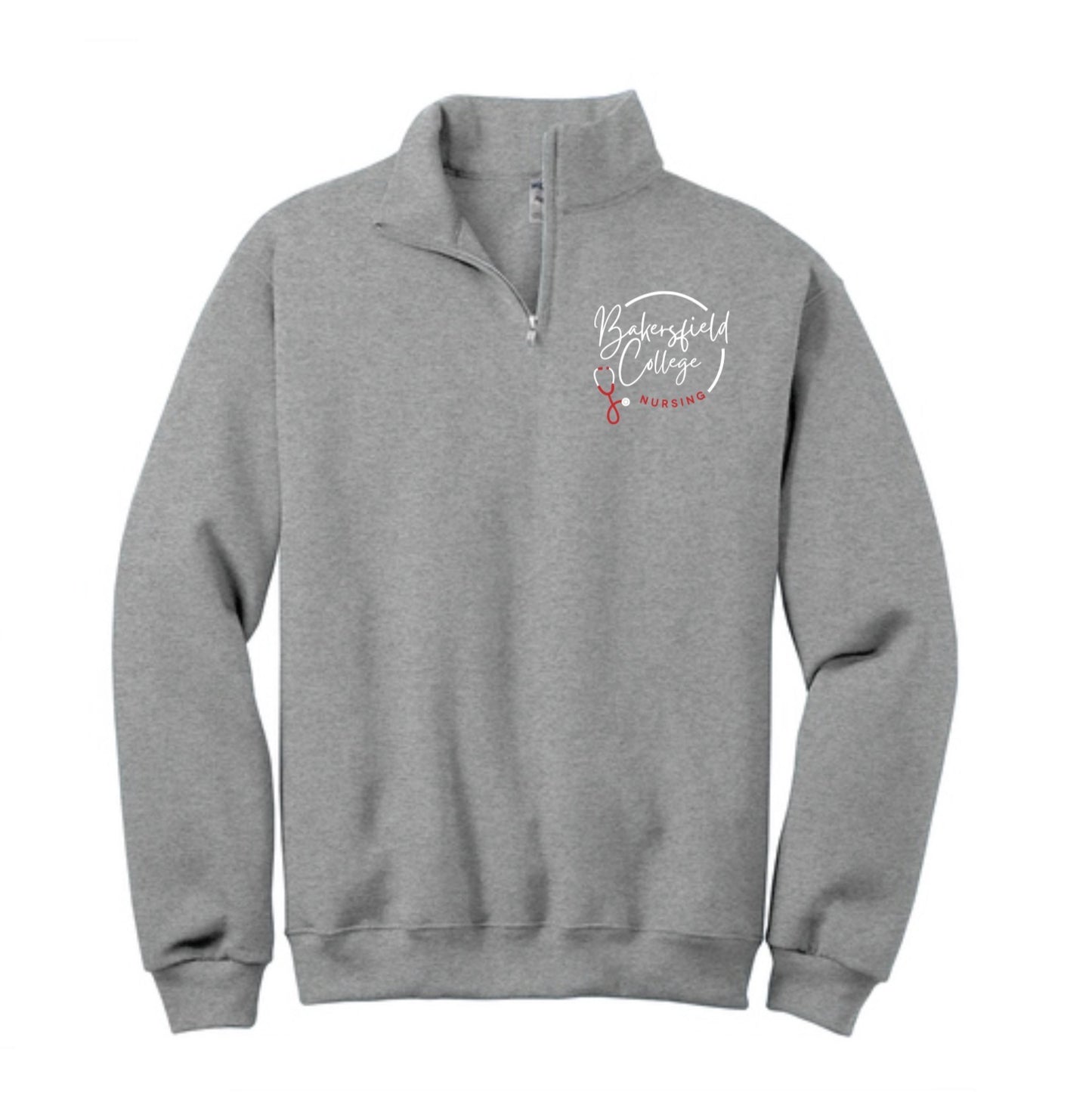 Sport Grey 1/4 Zip Crewneck BC Nursing LOGO 5