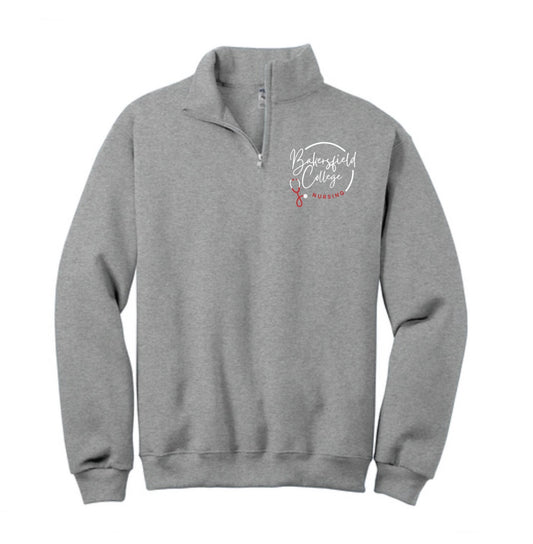 Sport Grey 1/4 Zip Crewneck BC Nursing LOGO 5