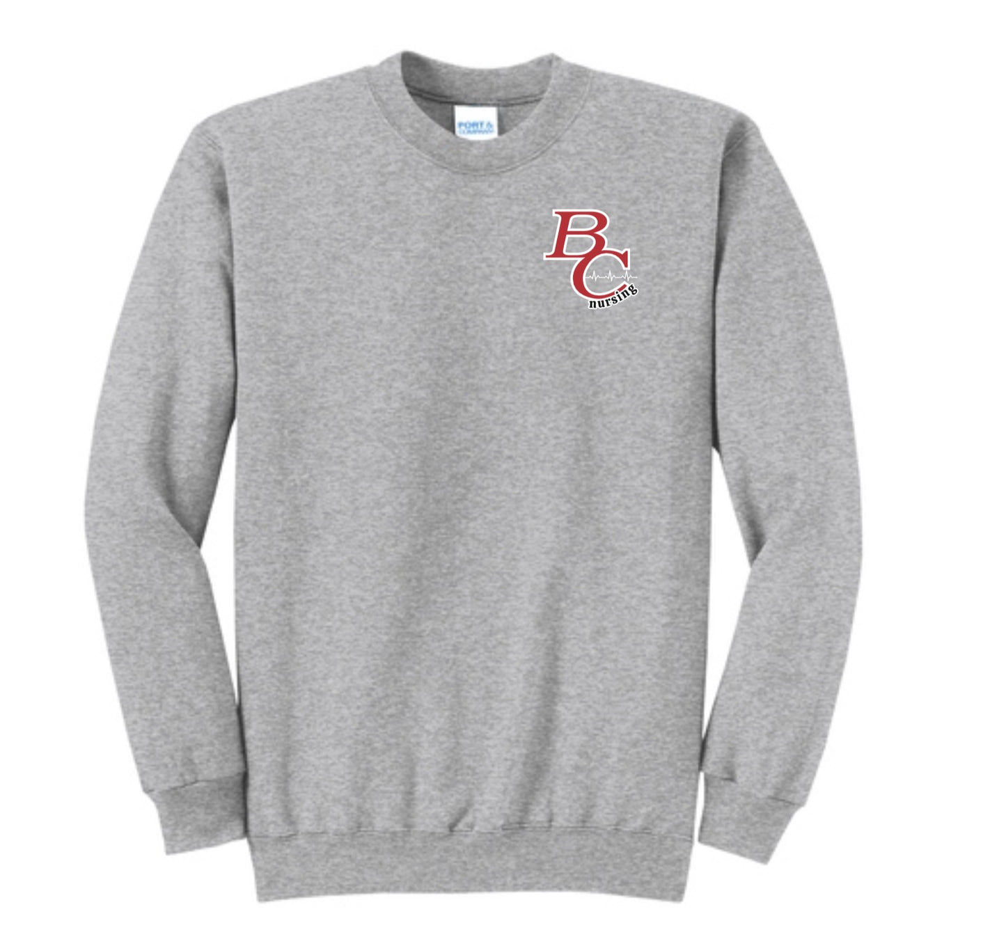 BC CREWNECK GREY PRINTED LOGO 3