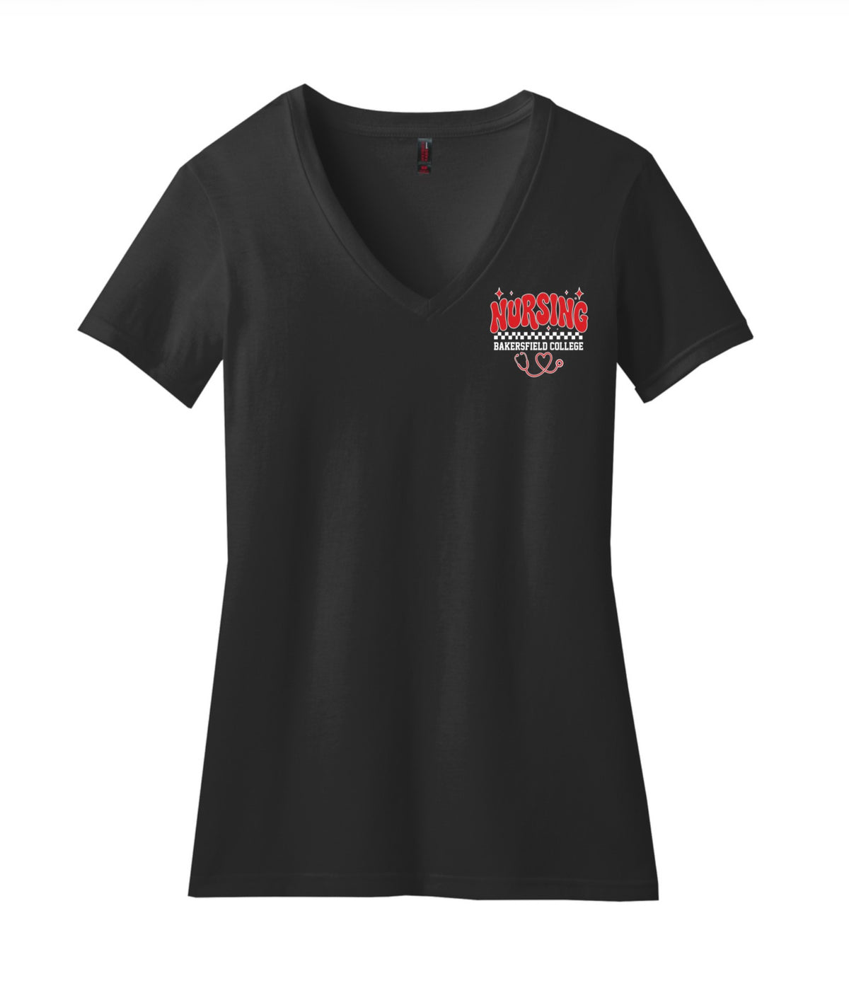 BC Black V-Neck T-Shirt  w/ Printed LOGO 5