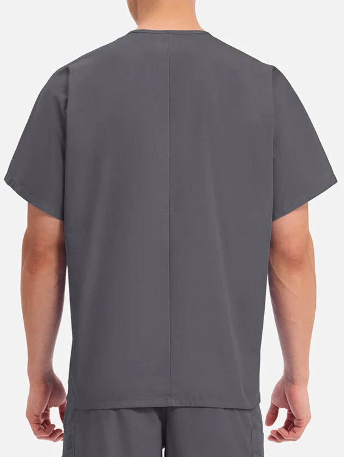 Pewter Unisex V-Neck Top Style 4777 scrub top with BC Respiratory Therapy