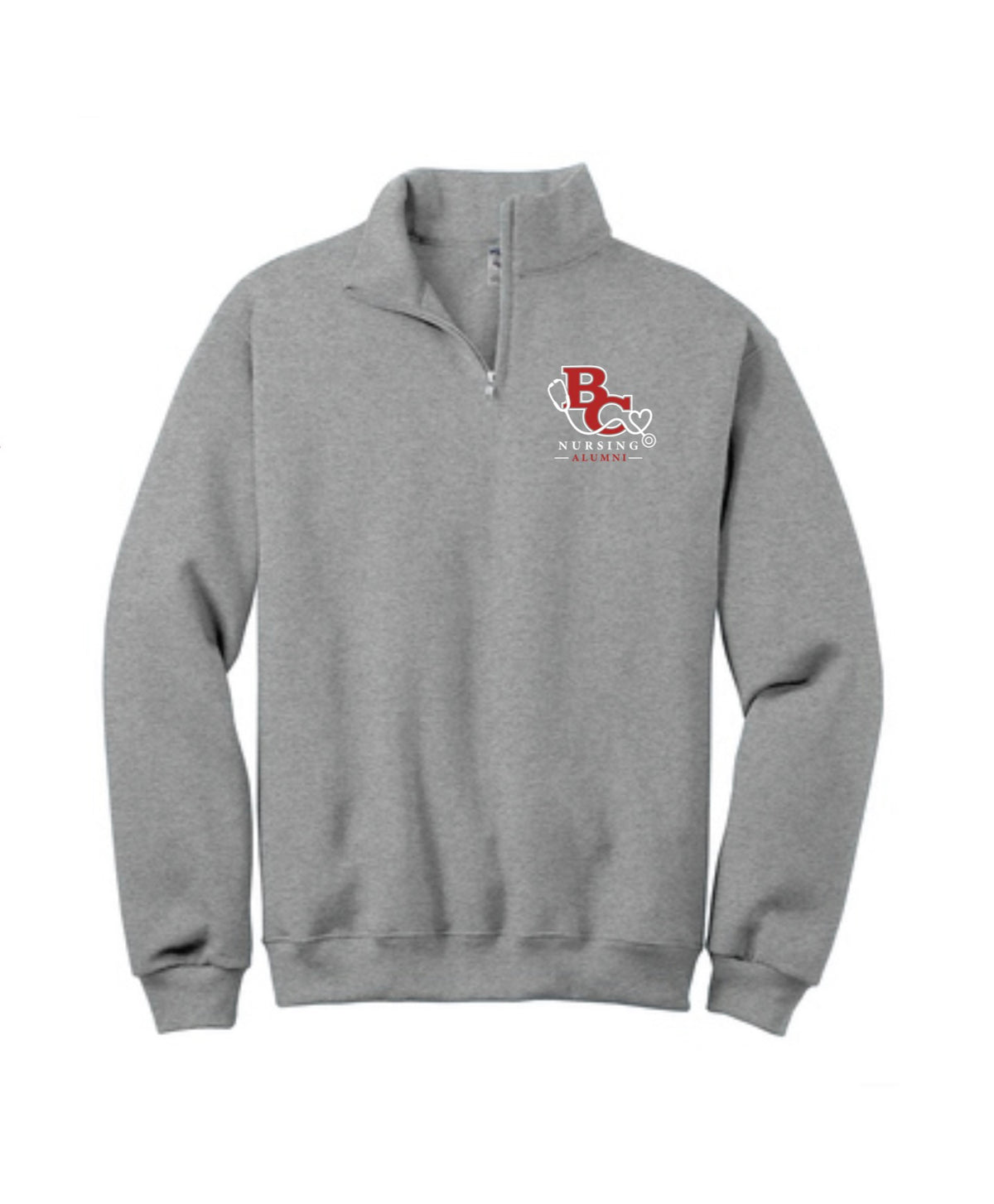 BC Sport Grey 1/4 Zip w/EMB LOGO 1