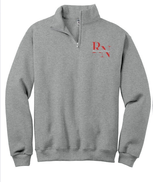 Sport Grey 1/4 Zip Crewneck BC Nursing LOGO 2