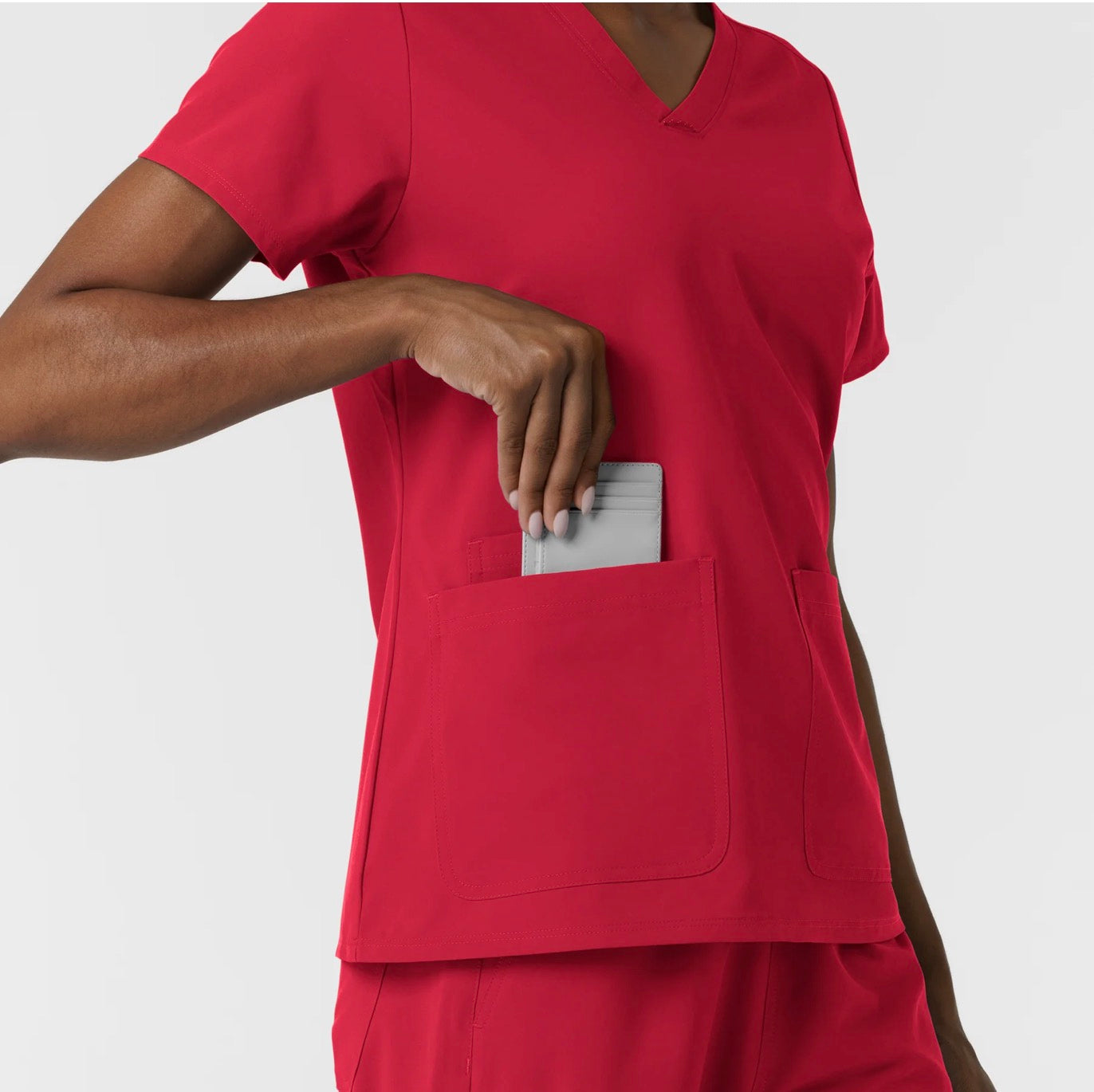 Ladies Classic Fit WW645/ 6180 WW NURTUR WOMEN'S V-NECK SCRUB TOP