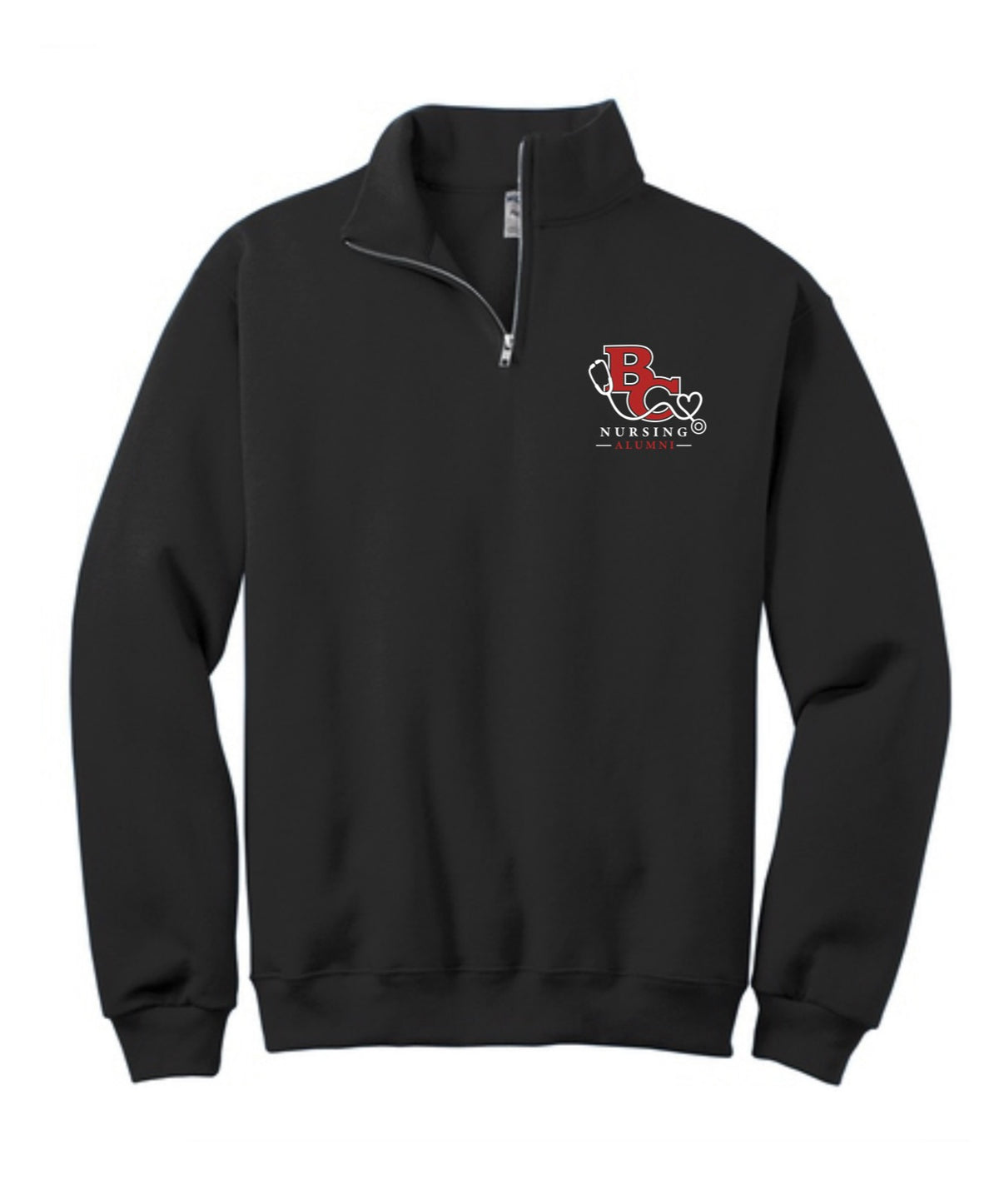 BC Black 1/4 Zip w/EMB LOGO 1