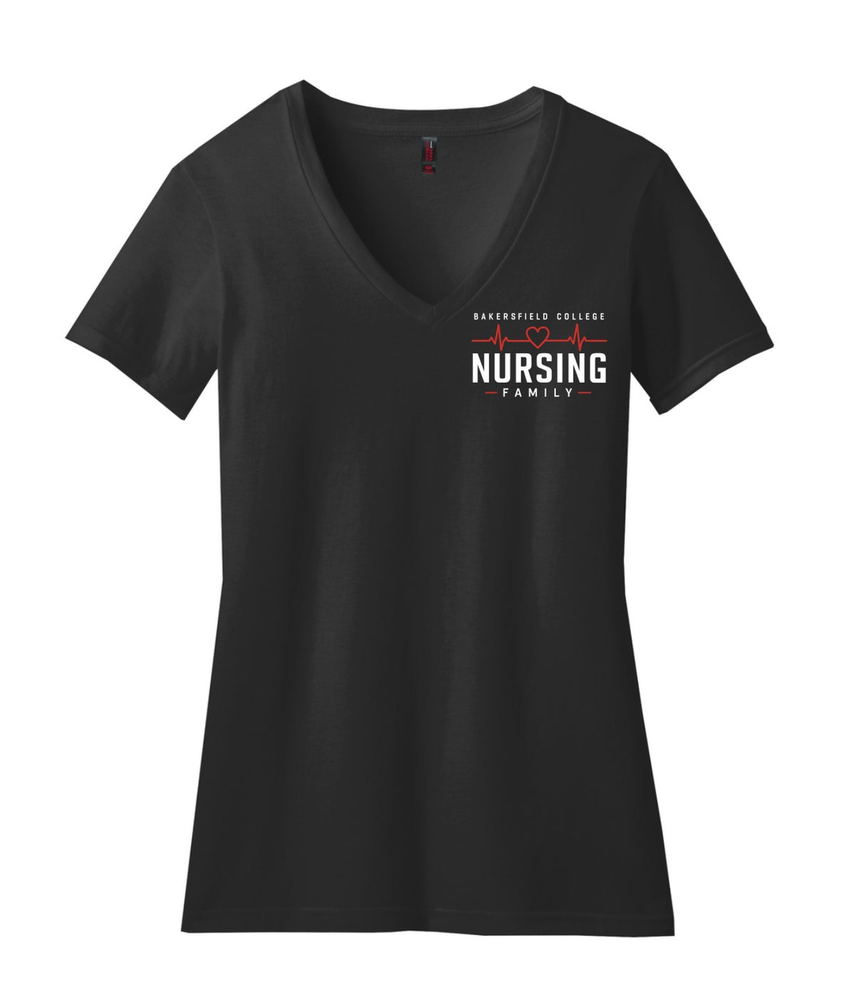 BC Black V-Neck T-Shirt  w/ Printed LOGO 2